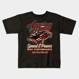 American Muscle Car Speed and Power III Kids T-Shirt